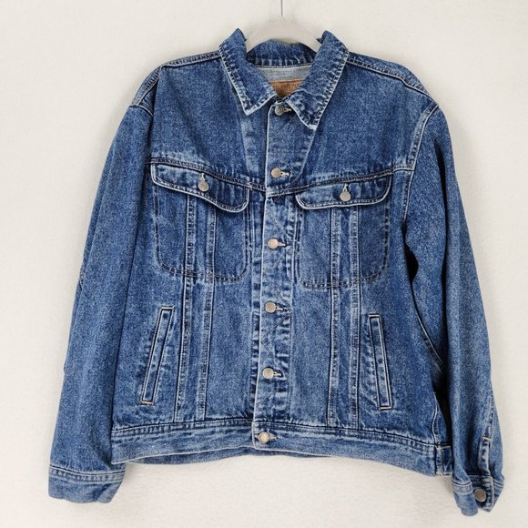 Todays News Other - Todays News Jacket Mens Large Blue Denim Trucker Cotton Vintage Jean Casual